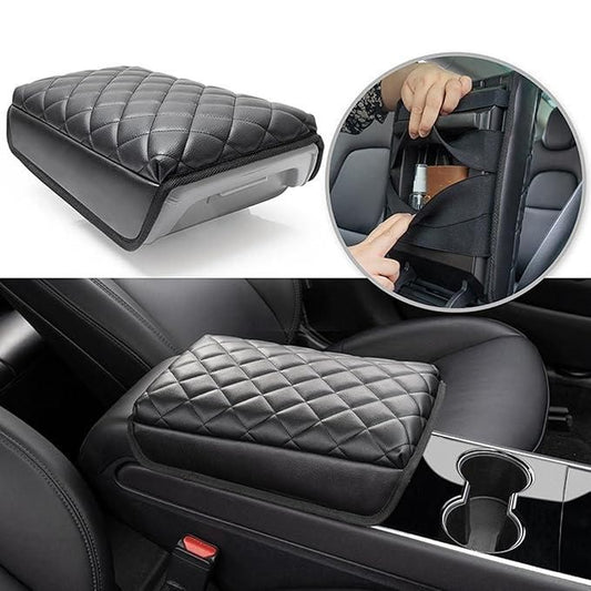 Leather Waterproof Armrest Seat Box Cover Pad Protector