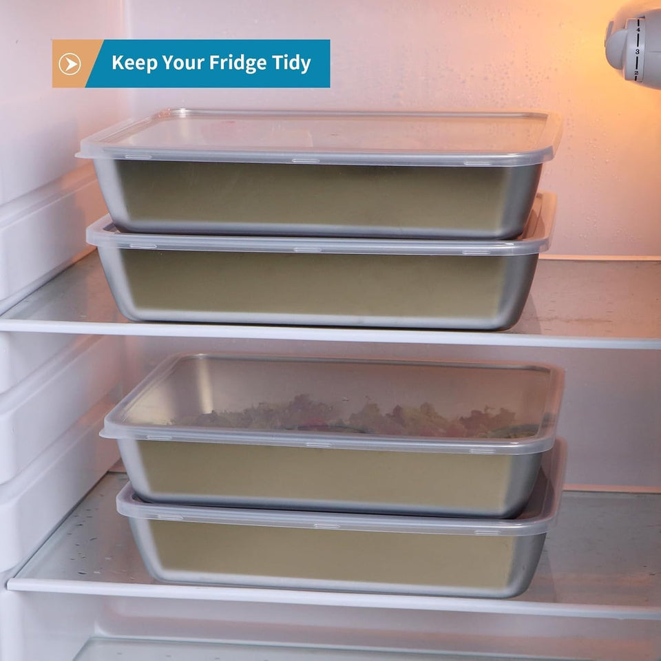 Stainless Steel Food Containers with Clear Lid