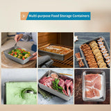 Stainless Steel Food Containers with Clear Lid