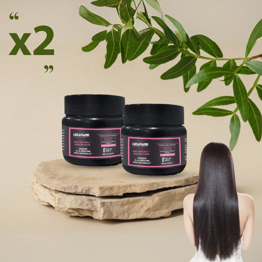 Hair Mask with Keratin for Damaged and Stressed Hair (Pack of 2)