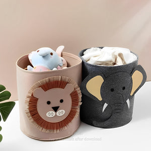 Cute Laundry Basket Clothes Organizer - Lion